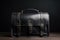 Leather Black Briefcase, Generative AI