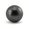 Leather black football. Soccer ball