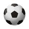Leather black and white soccer ball