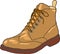 Leather boot vector illustration clip-art sketch image