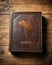 Leather bound book or novel of Africa full of safari stories