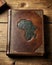 Leather bound book or novel of Africa full of safari stories