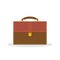 Leather Briefcase Vector Image, Business Case Icon Illustration