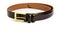 Leather burgundy belt isolated