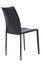 Leather chair with curved back, back view. Contemporary home furniture.