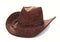 Leather cowboy hat