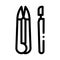 Leather craft instruments icon vector outline illustration