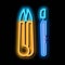 leather craft instruments neon glow icon illustration