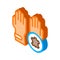 Leather gloves isometric icon vector illustration