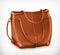 Leather handbag icon