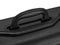 Leather handle suitcase closeup