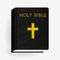 Leather Holy Bible. Book Pictogram. Vector Icons