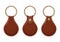 Leather key rings set. Key chains accessory design.