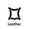 Leather logo icon outline vector