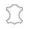 Leather logo vector outline icon