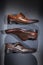 Leather men`s shoes. classic men`s shoes collection isolated