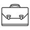 Leather office suitcase icon, outline style