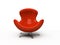 Leather red armchair