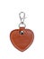 Leather Round Keychain with clip lock for Key Isolated on White