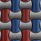 Leather rounded blocks - seamless background - red-blue Colors