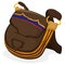 Leather satchel or carriel bag in the Colombian paisa culture, Vector illustration