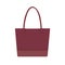 Leather shopper or tote bag with handles. Fashion women handheld rectangular handbag. Modern female hand luggage