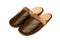 Leather slippers isolated