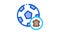 leather soccer ball Icon Animation