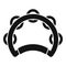 Leather tambourine icon simple vector. Music drum