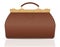 Leather valise travel with constipation vector illustration