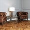 Leather vintage furniture in classic interior