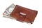 Leather wallet with money