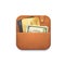 Leather wallet purse with credit cards and money