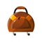 Leather Wheeled Suitcase, Traveler Luggage, Travel concept Vector Illustration