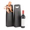 Leather wine bag and wine bottle