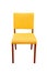 Leather yellow chair isolated