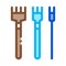 Leatherworking crafting tools icon vector outline illustration