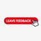 Leave feedback button and cursor clicking vector