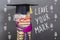 Leave your mark, funny education concept