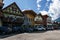 Leavenworth, USA - September 16, 2018: Downtown of small bavarian styled village in the Cascade Mountains