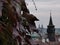 Leaves autumn Prague Czech church