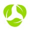 Leaves eco recycle vector icon