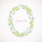 Leaves floral wreath pastel shade