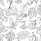 Leaves of Plants Pictogram, Seamless