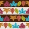 Leaves retro styled seamless pattern