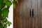 Leaves Wenge Wooden Doors Gate Handles Architecture Background