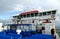 Leaving the harbour at Lymington on the ferry for the Isle of Wight. England