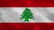 Lebanese dense flag fabric wavers, background loop
