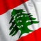 Lebanese Flag Closeup