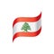 Lebanese flag, illustration